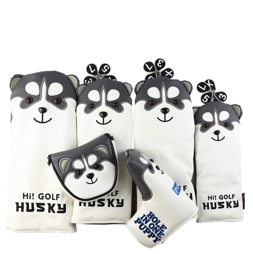 ゴルフ ヘッドカバー ドライバー ウッド FW 2点 ユーティリティ UT マレット用 ピンタイプ用 5点セット 防水仕様 変換ダグ付き do