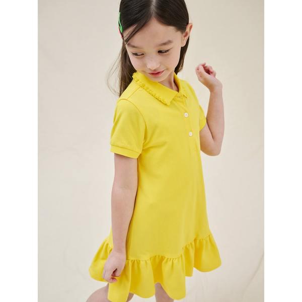 [BEANPOLE KIDS] [エッセンシャル] 半袖ポロワンピース イエロー (BI5371GE1E)