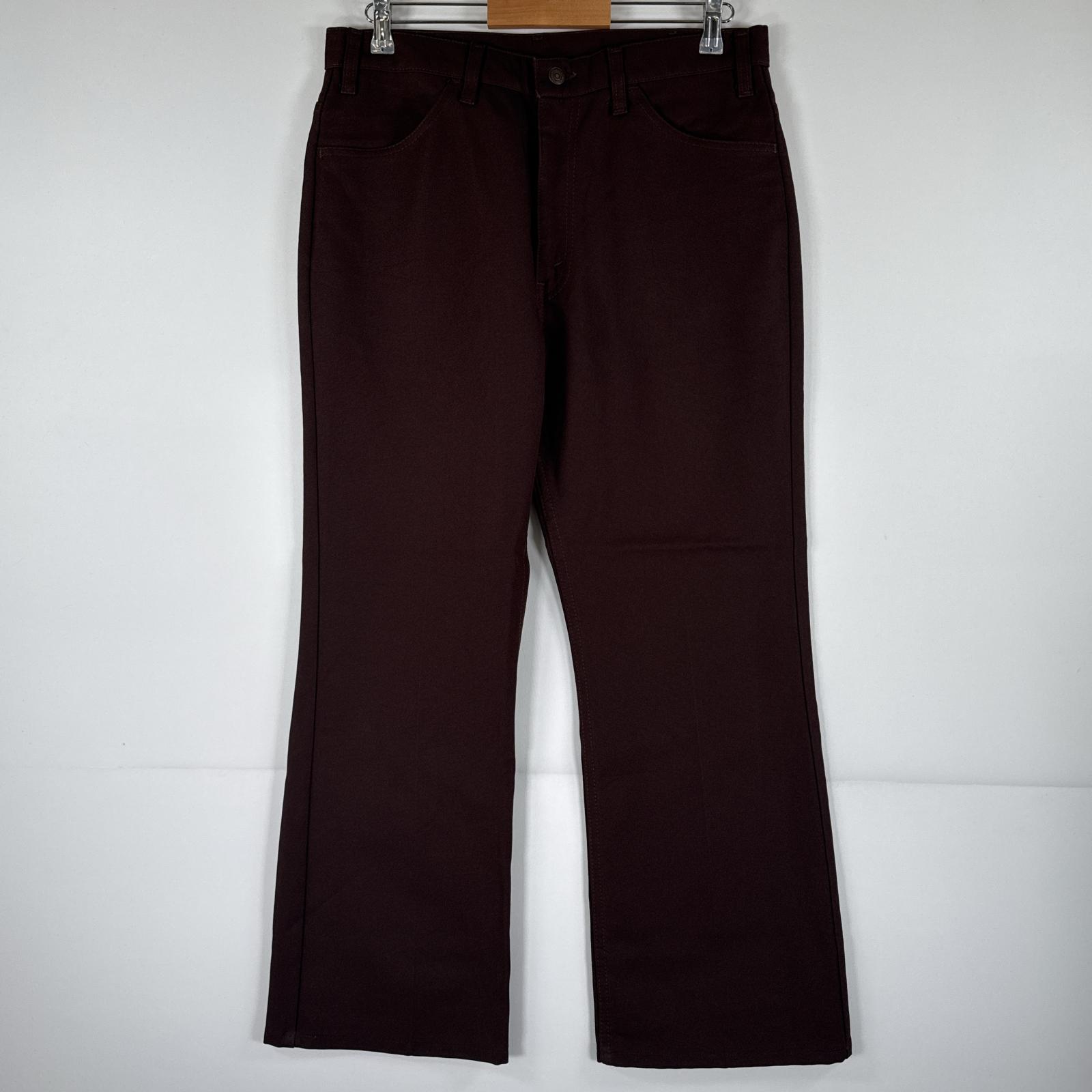 古着 80s/80年代 ヴィンテージ スラックスパンツ ランチャーパンツ フレア ブーツカット ポリエステル 42TALON ブラウン メンズ