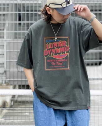 ユニセックス 男女兼用 トップス 部屋着 Tシャツ 丈長 半袖 ラウンドネック ノーカラー ワイド オーバーサイズ ストリート ヴィンテージ アメカジ 中厚手 コットン シンプル カジュアル