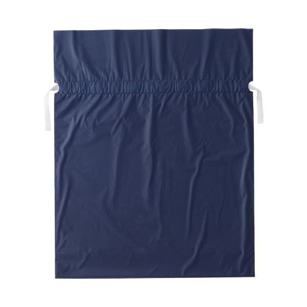 （まとめ）店研創意 ストアエキスプレス梨地リボン付ギフトバッグ ネイビー 45cm 1パック（20枚）5セット