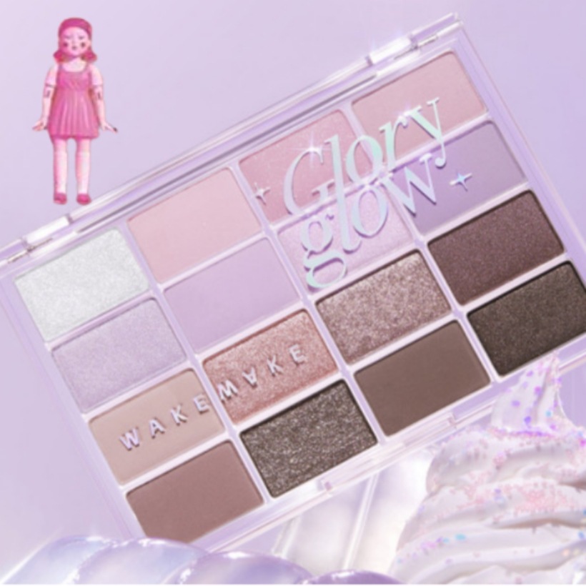 【イカゲーム限定版】品切れ切迫ソフトぼかしアイパレットかわいいデザイン・23号ミスティックラベンダーぼかし限定カラーアイシャドウパレット