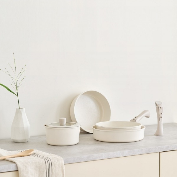 アースIHインダクション 取って取れる クックウェア 5種セット フライパン 韓国製 セラミック