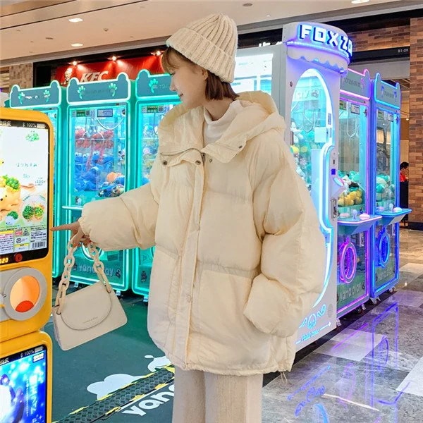 中綿コートダウンジャケットショート丈レディース中綿ジャケット厚防風防寒冬フード付コート羽織り通勤通学カジュアルオシャレ