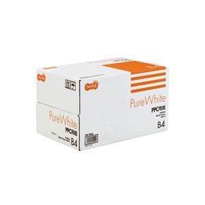 （まとめ） TANOSEE PPC用紙 Pure White B4 1箱（2500枚：500枚5冊） 10セット