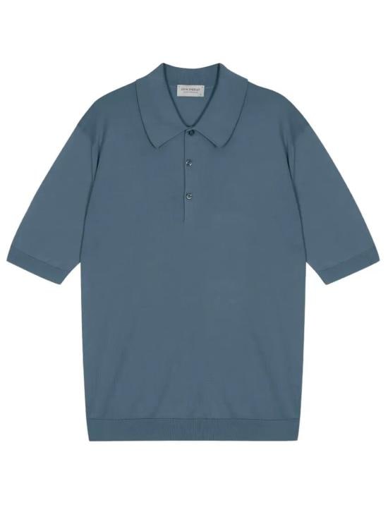 JOHN SMEDLEY Men Polo Shirts ISIS DELFT BLUE