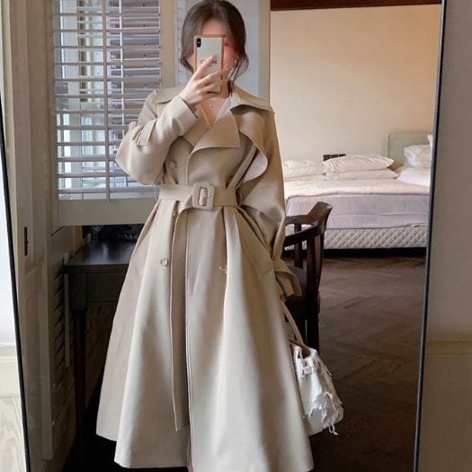 アウター コート ジャケット シャンパー 上着 トレンチコート 膝丈 ひざ丈 袖あり 長袖 ポケット 前開き ボタン かわいい 大人可愛い きれいめ シンプル カジュアル 大人 上品 おしゃれ お洒落