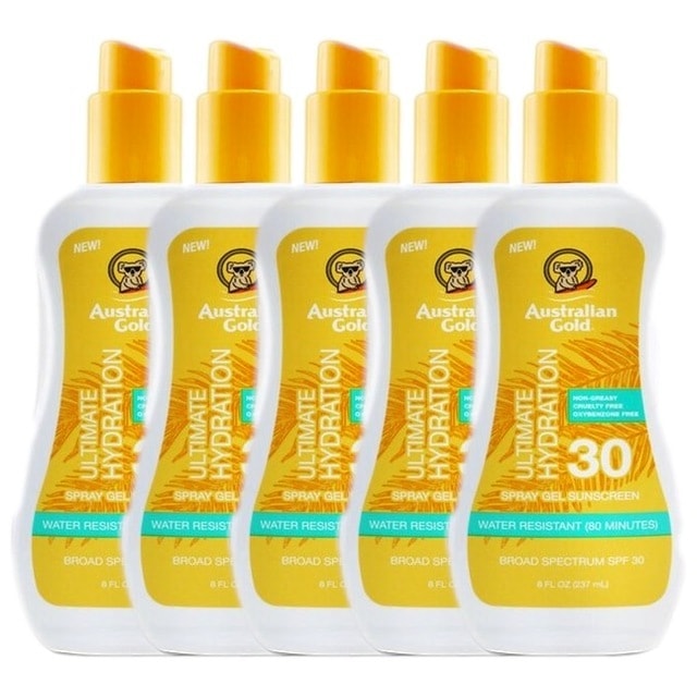 オーストラリアン ゴールド スプレー ジェル サン スクリーン SPF30 （アルティメイト ハイドレーション） 237ml×5 【お得！】5個セット