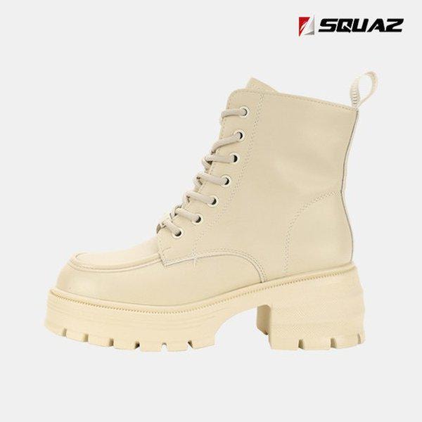 女性ユニークアンクルブーツ 6cm 太ヒール ワーク ミドルブーツ SSS717