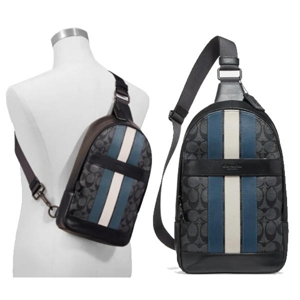 CHARLES PACK IN SIGNATURE CANVAS WITH VARSITH STRIPE F26067