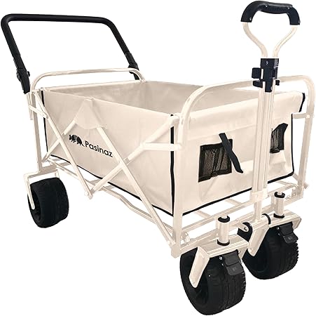 大容量111L 両手ハンドル 片手ハンドル 2way キャリーワゴン アウトドアワゴン 子供 ミニ キャンプ 軽量 折りたたみ コンパクト ワイドタイヤ ストッパー付き ノーパンクタイヤ 高さ調整 耐