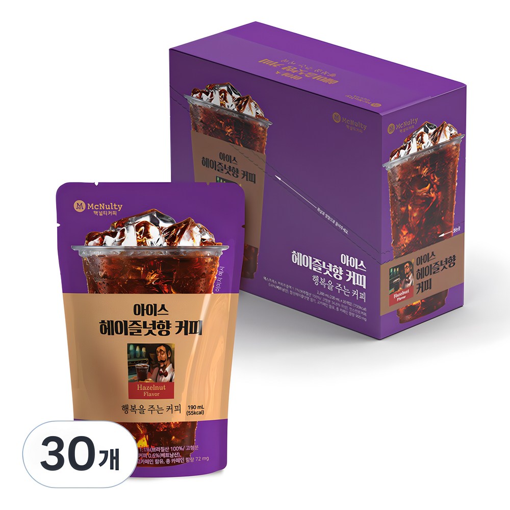 マクナルティーコーヒーアイスヘーゼルナッツコーヒー190ml30個