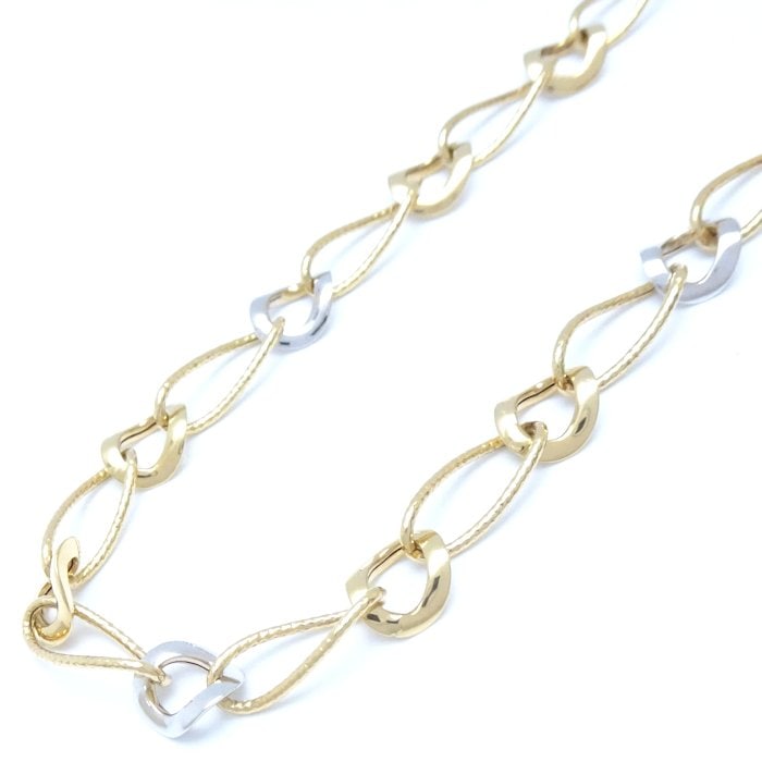 ETOILE GIOIELLI エトワールジョイエリ チェーン ネックレス 84.5cm K18YG イエローゴールドxK18WG ホワイトゴールド /292587【中古】