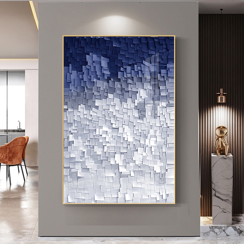 幾何学模様のモダンな抽象アート　PSフレーム＋キャンバス