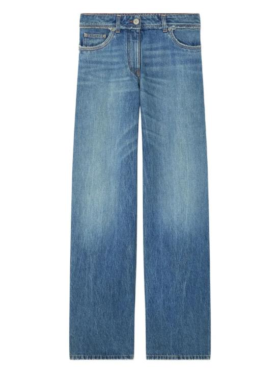 VERSACE Women Denim Pants 1023064 1A17046 1D800 MEDIUM BLUE