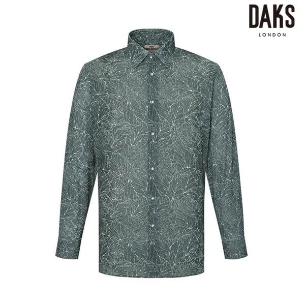 男性イージーケアストレッチボタニカルドレスコンフォートスリムフィット長袖シャツ(DMS1SHDL230E1)