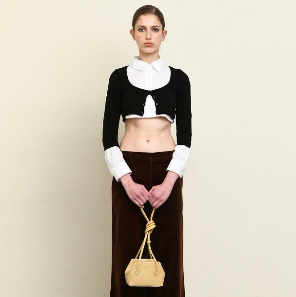 【MARGESHERWOOD】 BOAT SHOPPER MINI : SAND CRINKLE