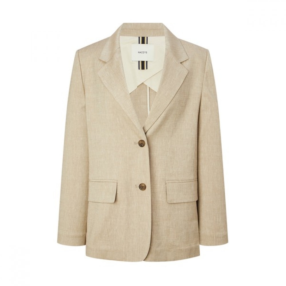 [ヘッジズレディース] 25SS シングルリネンジャケットベージュ HSJA5BC31I2