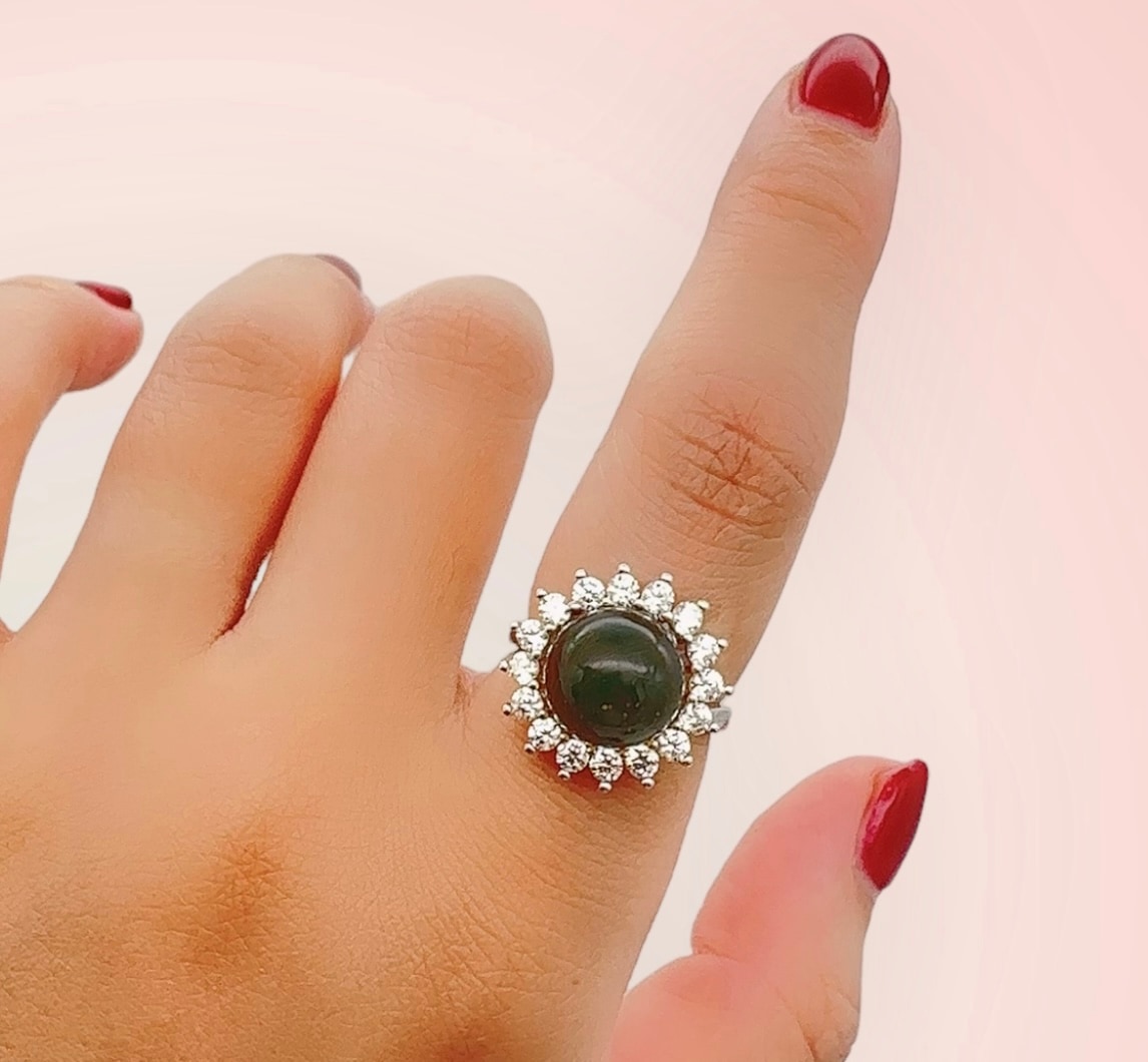 希少 限定1点！ 天然 アンバー ダイヤモンド リング 指輪 大粒 上品 WG 華奢 ジュエリー ペンダント 誕生日 バレンタイン 宝石 貴金属 ジュエリー 冠婚葬祭 セミフォーマル デ－ト