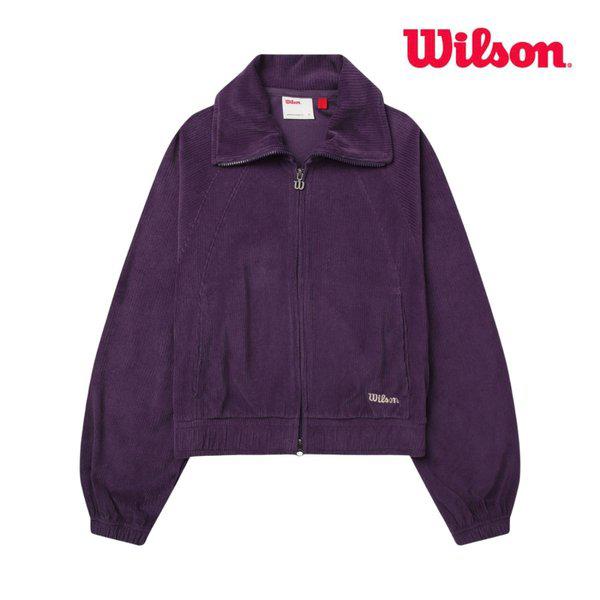 女性コージーリブスタンドネックジップアップパープル (W253002NFJ92DPU-SC)