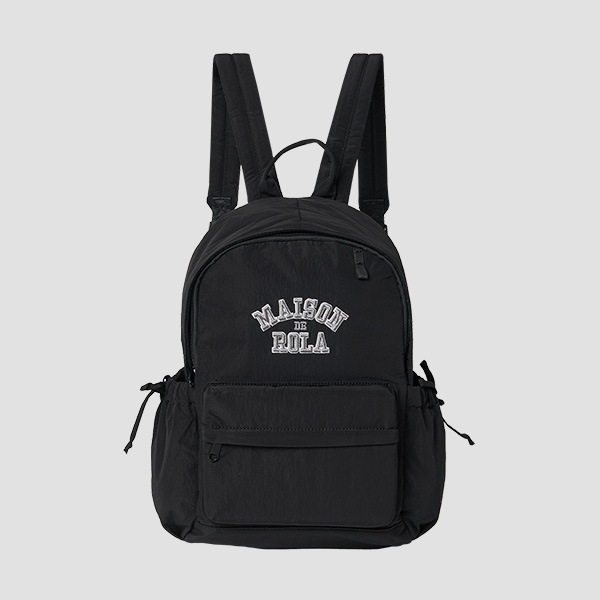 MAISON DE ROLA CAMPUS LOGO BACKPACK BLACK