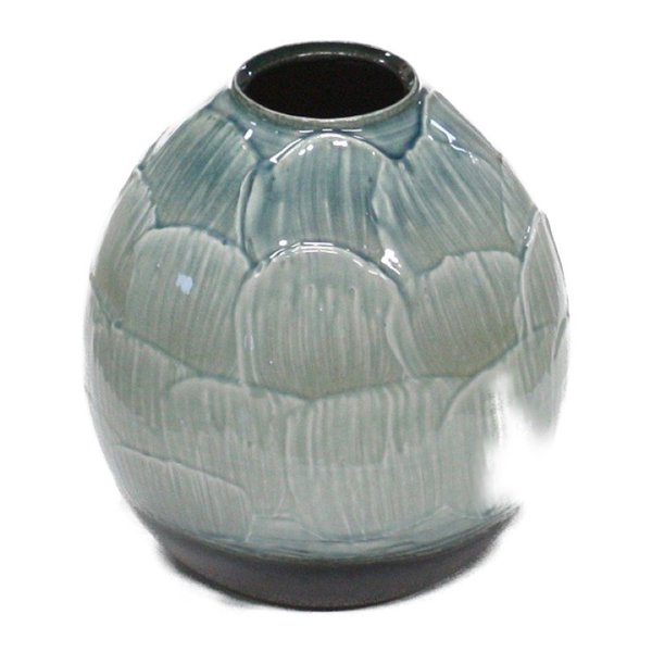 ビク波模様花入 8号　（信楽焼陶器花瓶花入れ花器）