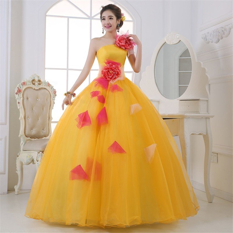 新商品 カラードレス 演奏会用ロングドレス ライトブルー 結婚式 コンサート 二次会 舞台衣装 ステージ衣装 披露宴 イエロー