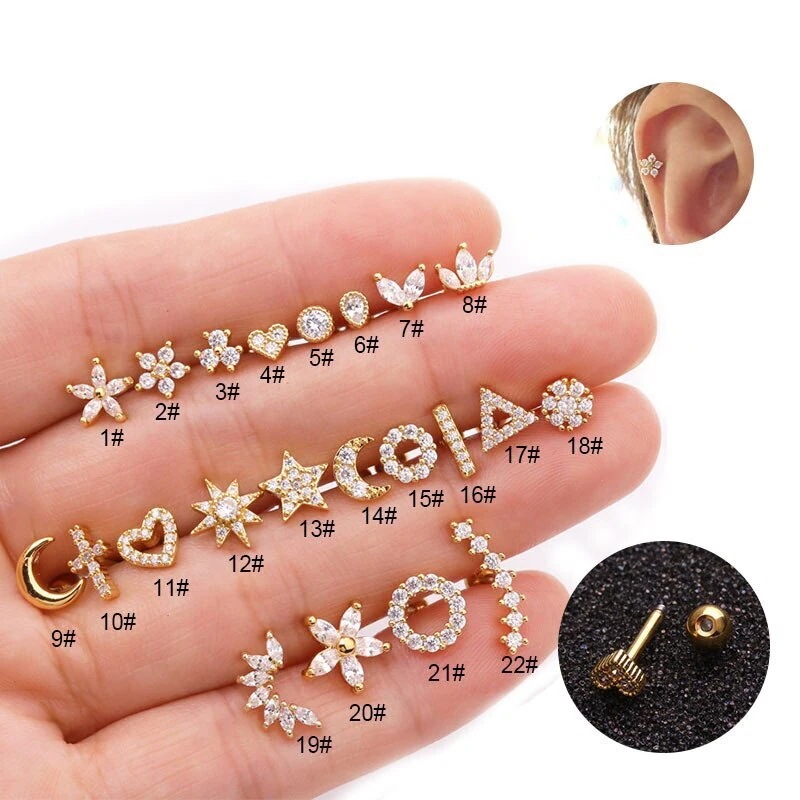 【20点セット】【急速出荷】16Gピアス ボディー軟骨ピアス ボディピアス つけっぱなし ラブレット トラガス セカンドピアスイヤーカフ雑貨の耳元をおしゃれに165