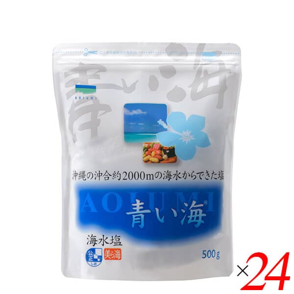 沖縄の海水塩 500g 24個セット 青い海 国産 シママース 海塩