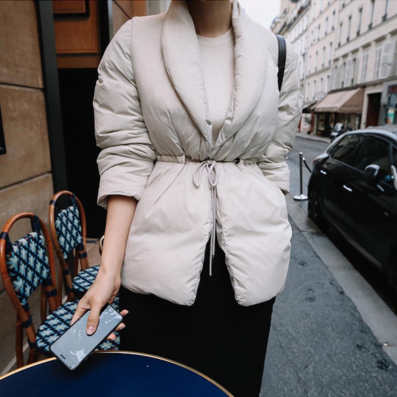 ショートダウンパッド入りジャケット ジャケット コットンジャケット コート アウター 冬 a3573