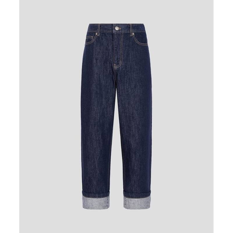 BEANPOLE LADIES ターンアップ 生デニム ネイビー (BF6221C83R) BF6221C83R 405999