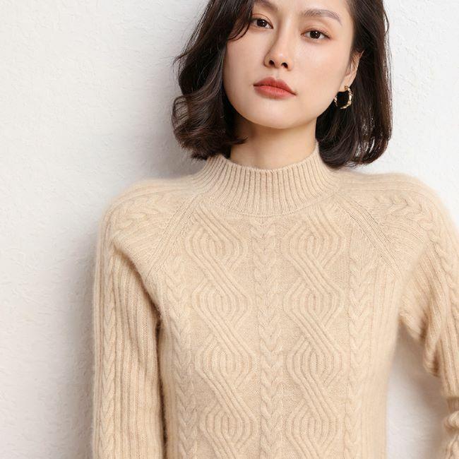 カシミヤセーター 100% カシミヤ ハイネックセーター ウールセーター レディース ハイネック ニット トップス プルオーバー 無地 シンプル 長袖 秋冬