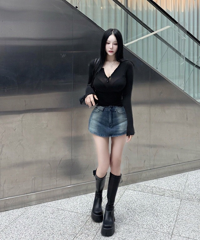 *(骨盤フィラー/四季)* ローライズ ウォッシング デニム スカートズボン ミニスカート ショートパンツ