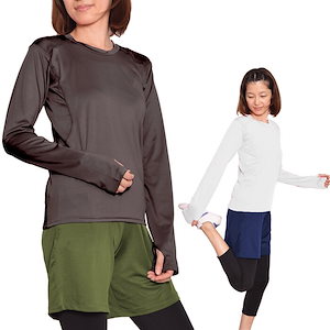 嬉しい吸汗速乾タイプ嬉しいミニポケット付き！フィットネスウェア レディース スポーツＴシャツ