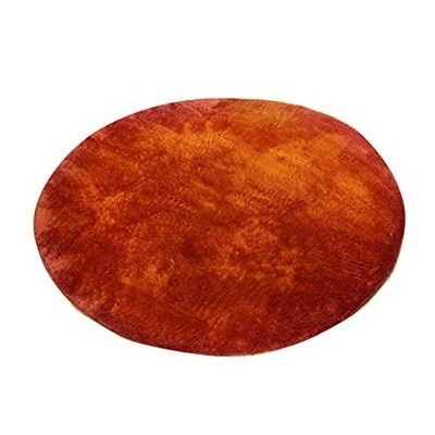 ラグ カーペット 2畳 無地 シャギー調 円形 『ラルジュ』 オレンジ 約185cm丸（ホットカーペット対応） イケヒコ 3959269 【送料無料】