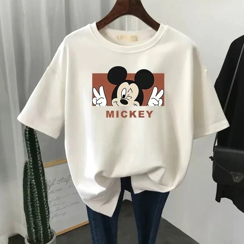 【2個買うと1個無料】夏服 ディズニーッーミキ ペアルック 大きいサイズ Tシャツ /レディース Tシャツ ルームウェア 半袖 多色179