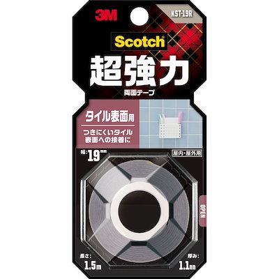 他サイト： スコッチ 超強力両面テープ タイル表面用 19mm1.5mの商品画像