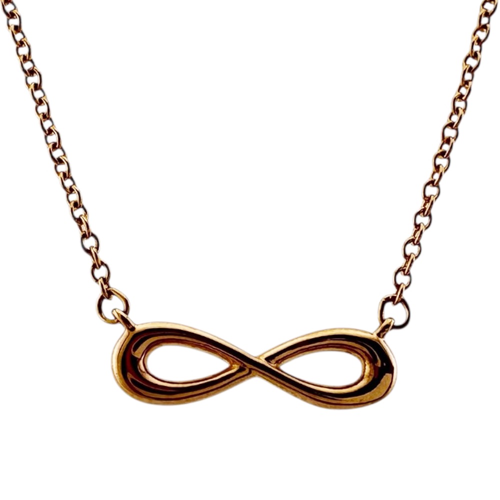 ティファニー インフィニティ ネックレス 18金 K18ピンクゴールド TIFFANY&Co. 中古 美品