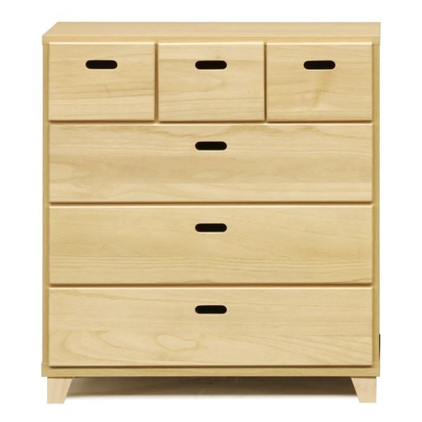 日本製 天然木 チェスト 4段 オイル塗装仕上げ 74.5cm幅 ナチュラル 完成品 タンス 衣類収納 引出し収納 19,719円