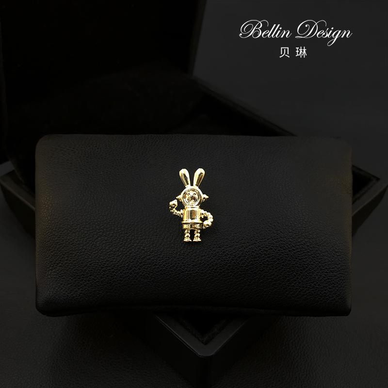 ブローチ ウサギ 小さい ハイエンド スーツ アクセサリー かわいい カラー ピン ピン バックル ジュエリー