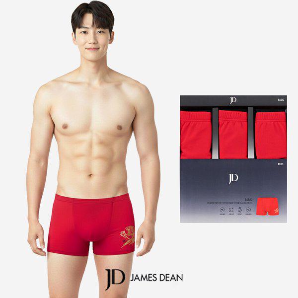 男性用トランクスパンツセット スパン レッド 赤 メンズ 下着 JHMDBZ06