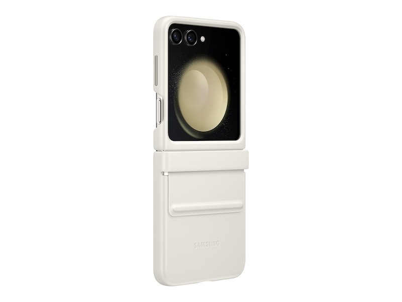 【新品】純正 Galaxy Z Flip5 Flap Eco-Leather Case - クリーム