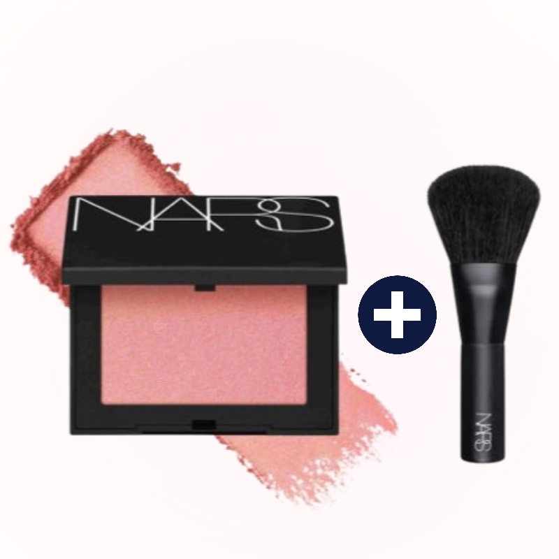 【正規品 ブラシセット】 NARS ブラッシュ「オルガズム」＋ブラシセット チーク ナチュラルメイク 韓国人気ツヤ感 透明感アップ メイクアップセットギフトにも シアーカラー ナーズ正規品