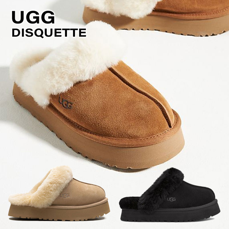 ディスケット スリッポン サンダル プラットフォーム 1122550 DISQUETTE ムートン シープスキン ファー もこもこ 靴 フラット ホワイトデー