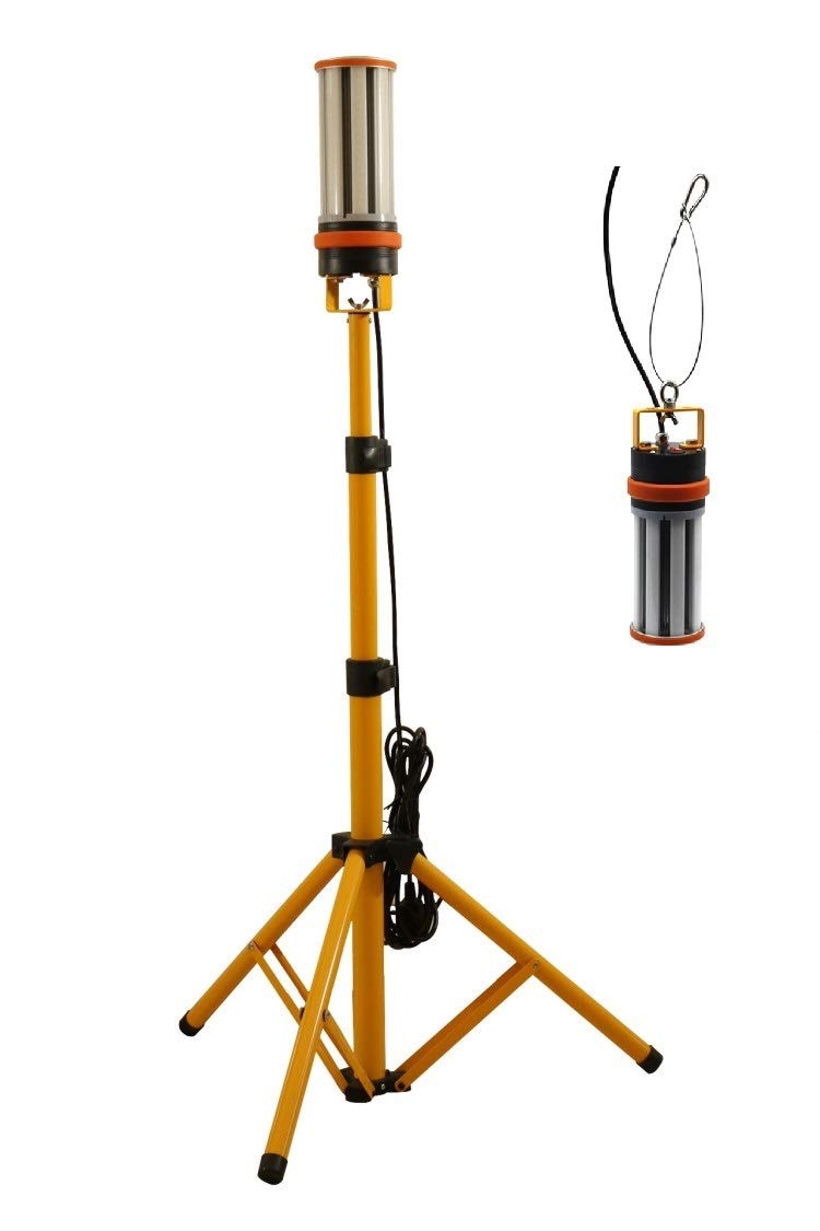 WithProject 360度 LED 投光器 ワークライト 45W 全方向 高輝度5600lm IP64防水 三脚スタンド式 現場 作業灯 広範囲照明 アウトドア キャンプ 防災対策 屋内 屋外兼