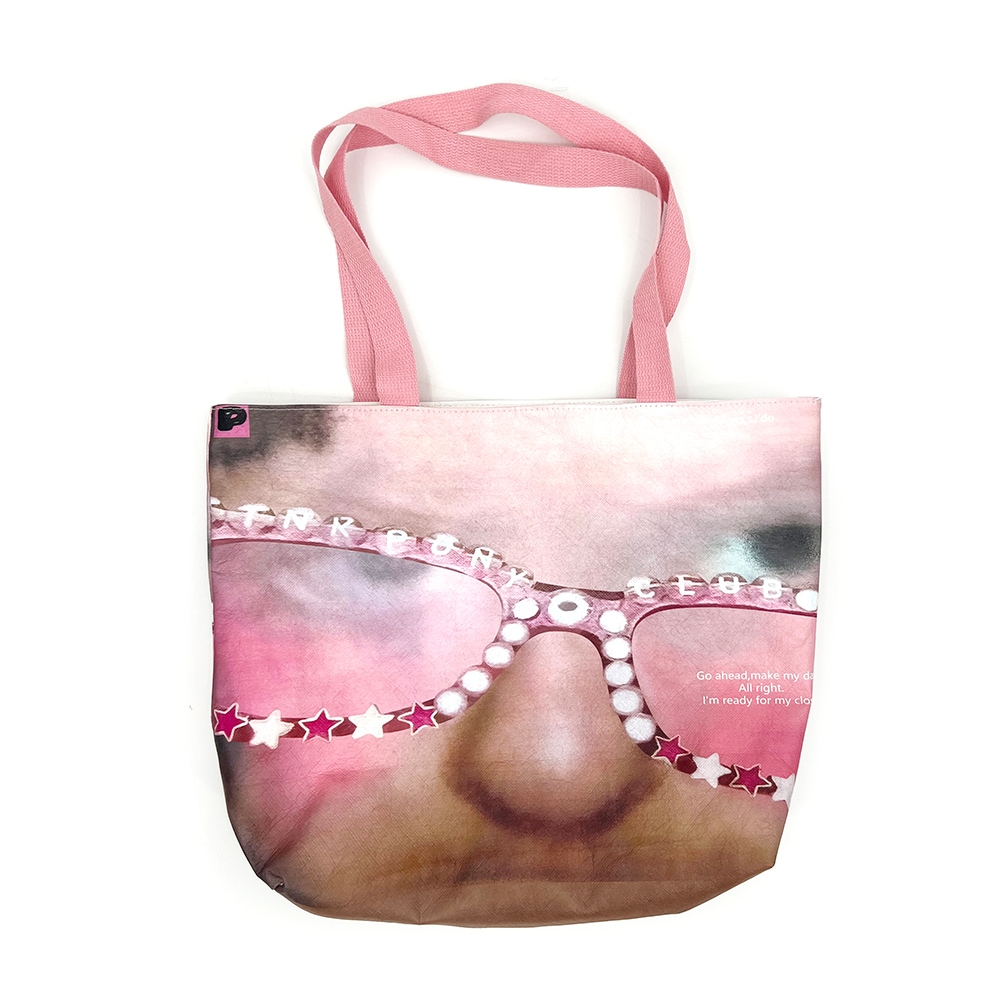 핑크 펑키 방수 타포린백 숄더 휴양지 보부상가방