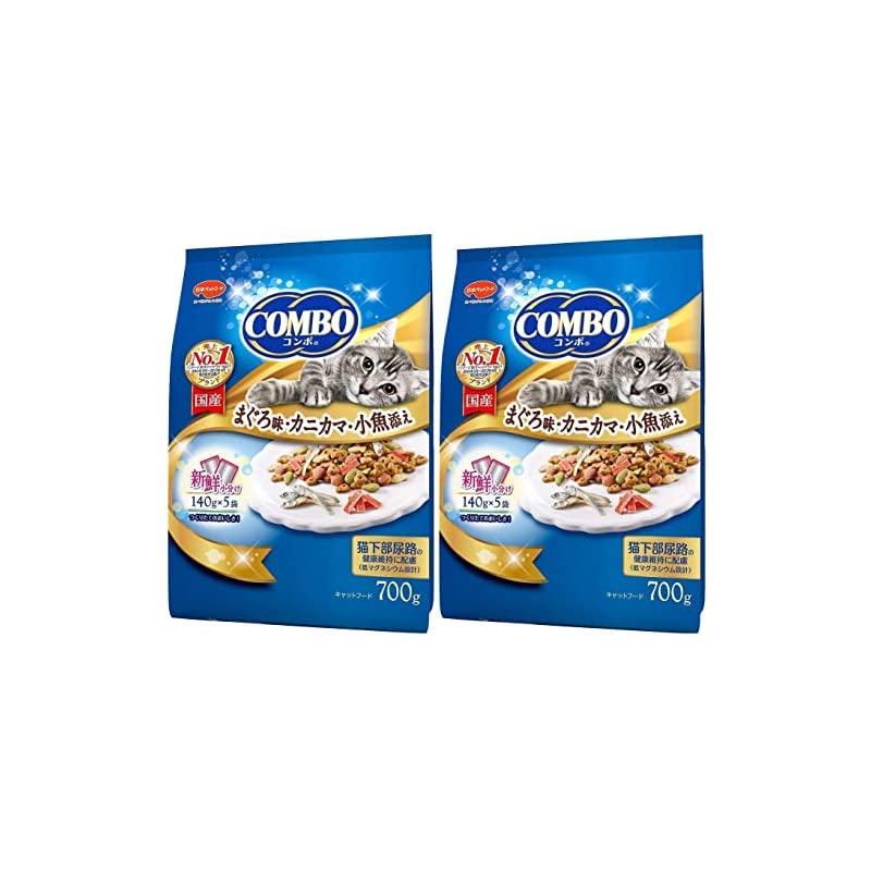 【セット販売】コンボ キャット まぐろ味カニカマ小魚添え 700g（140g5袋）2コ