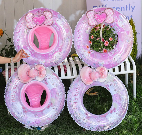 ハローキティ 浮き輪フロート ビーチグッズ Qoo10] キティちゃん 浮き
