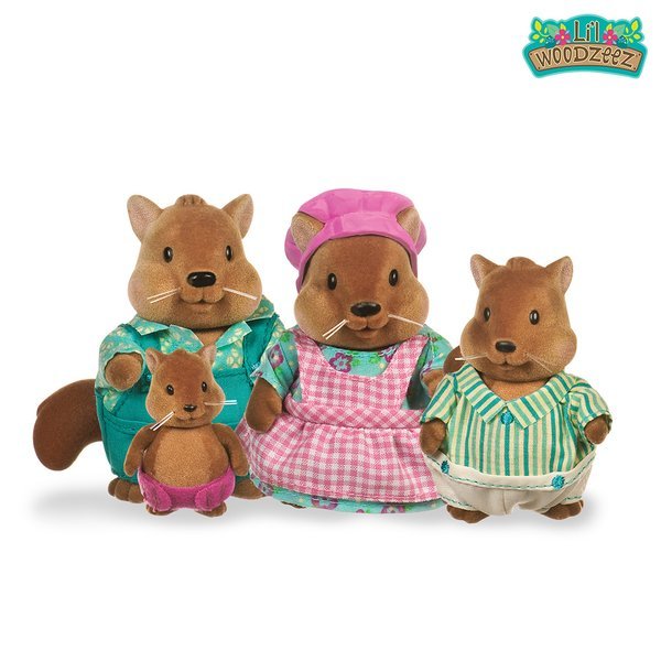 (ウディーズファミリー)ウディーズファミリー リスの家族 ミニフィギュア ドールハウス 人形劇 動物家族