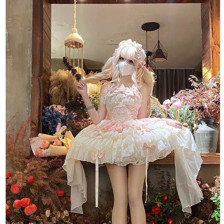タイム ダンス ロリータ ドッグ ショート バレエスタイル JSK テール ドレス